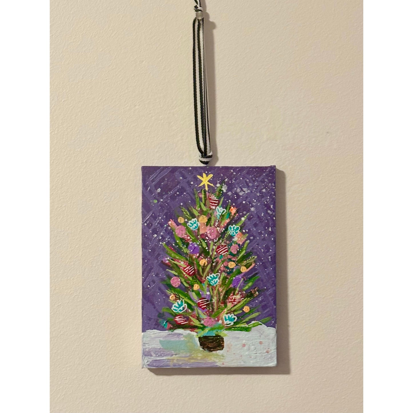 Plum Fairy Whimsical Wonderland Hand-Painted Christmas Ornament