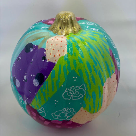 Patchwork Pumpkin- Medium