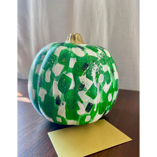 School Spirit Green Pumpkin- Medium