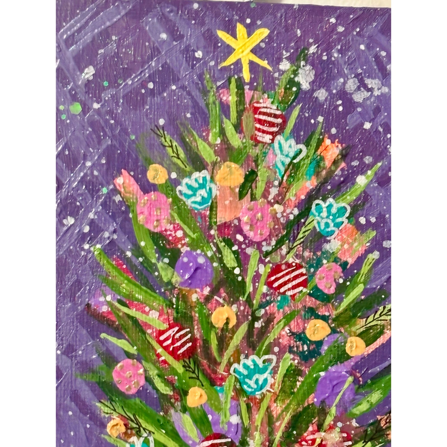 Plum Fairy Whimsical Wonderland Hand-Painted Christmas Ornament