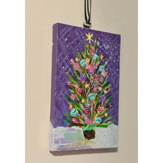 Plum Fairy Whimsical Wonderland Hand-Painted Christmas Ornament