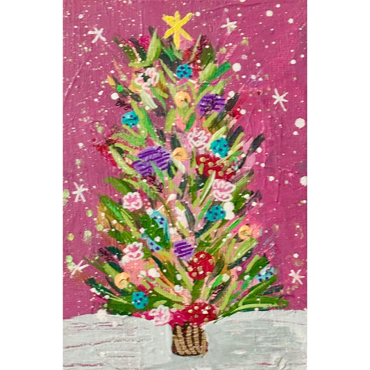 Berry Pink, Whimsical Wonderland Hand-Painted Christmas Ornament