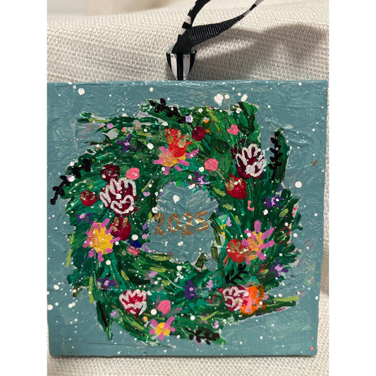 Wreath Ornament 2025- Winter Blue