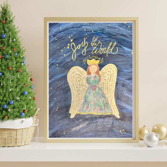 Joy to the World Angel original art