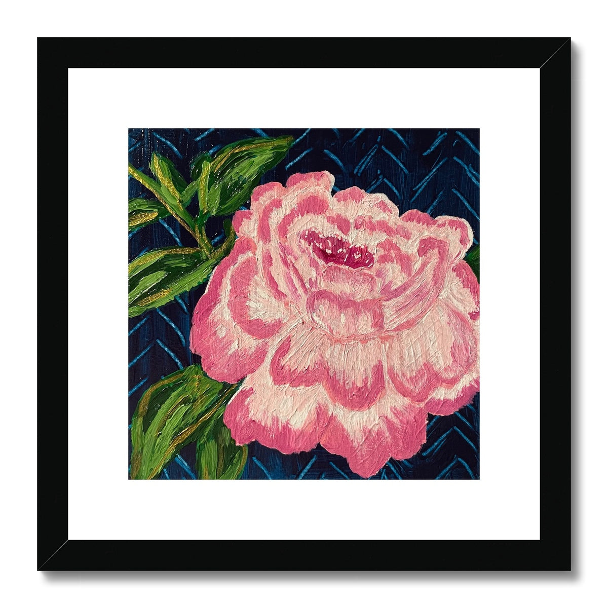 Preppy Peony  Framed & Mounted Print