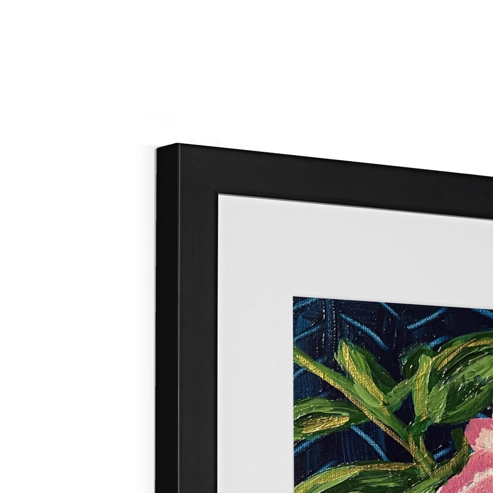 Preppy Peony  Framed & Mounted Print