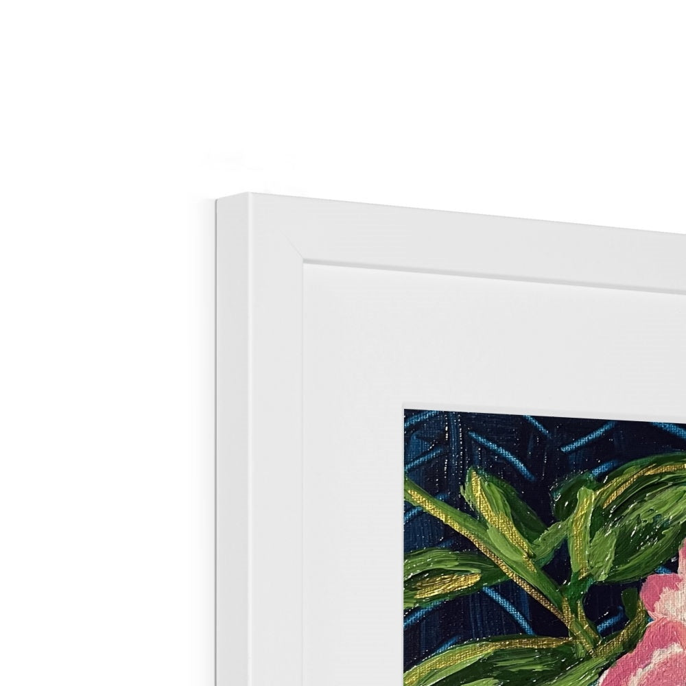 Preppy Peony  Framed & Mounted Print