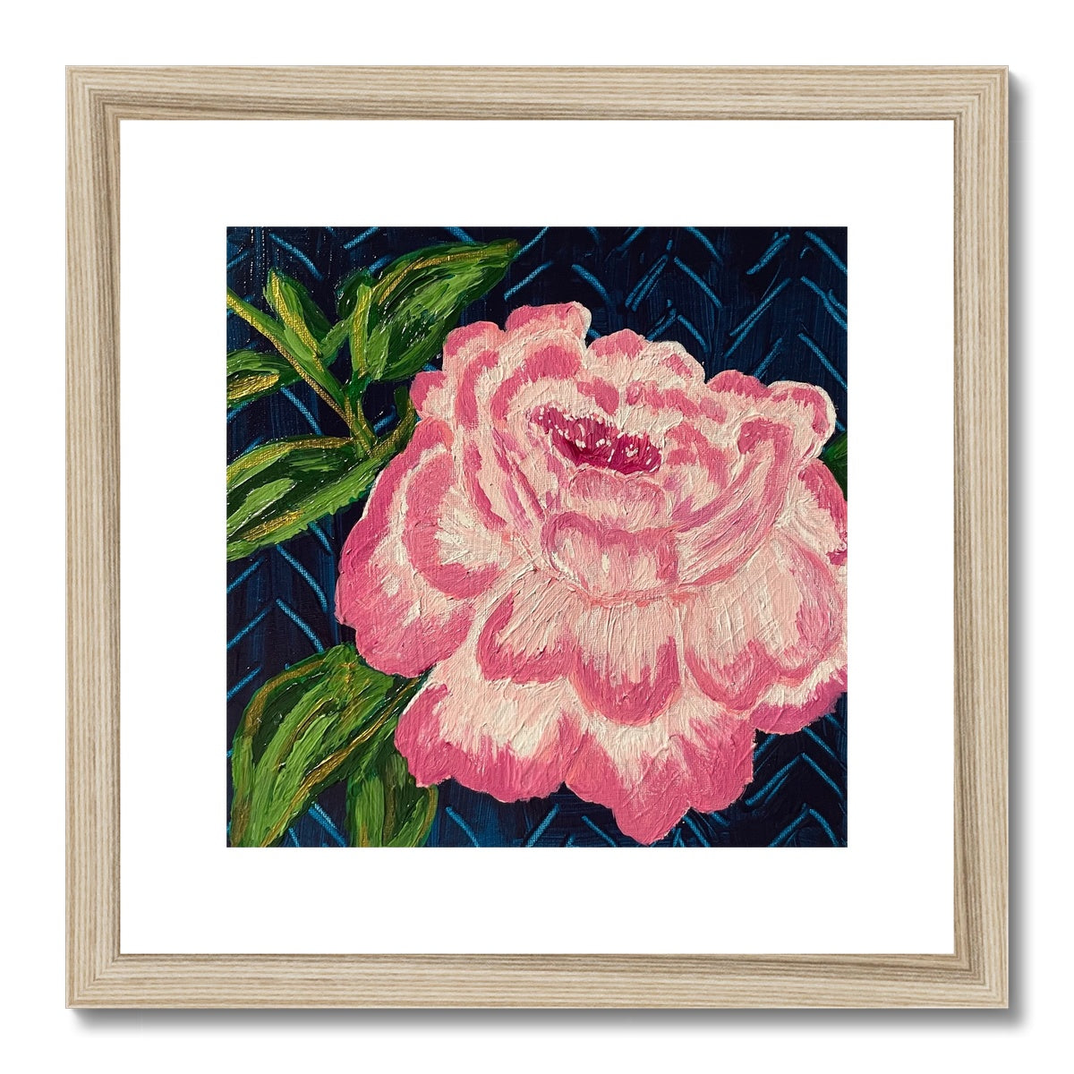 Preppy Peony  Framed & Mounted Print