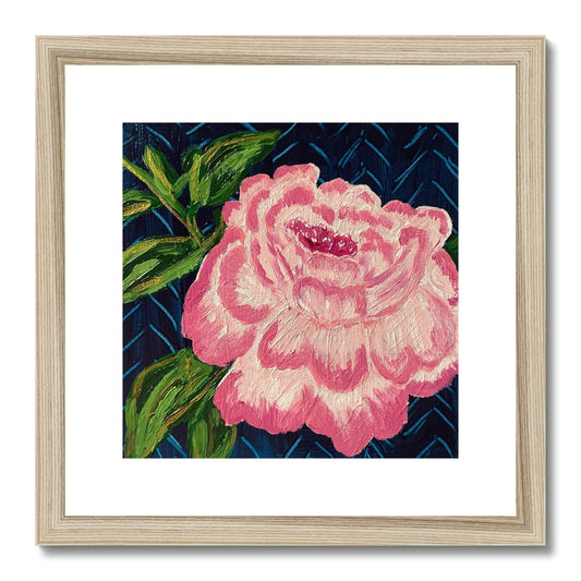 Preppy Peony Framed & Mounted Print