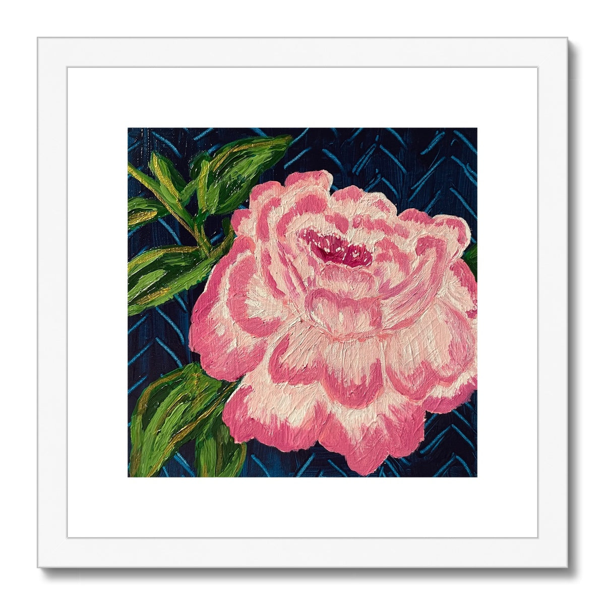 Preppy Peony  Framed & Mounted Print